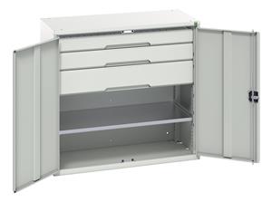 Bott Verso Basic Tool Cupboards Cupboard with shelves Verso 1050x550x1000H Cupboard 3 Drawer 1 Shelf